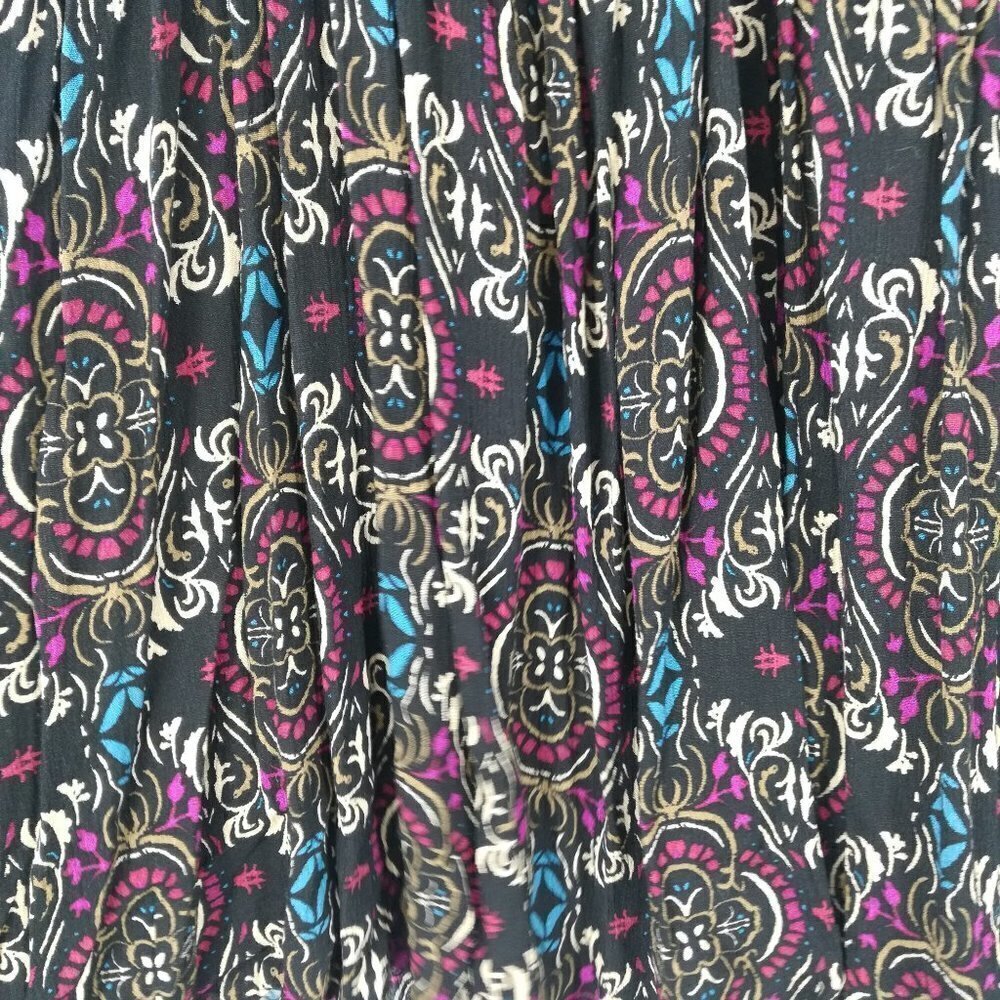 Free People Boho Lace Tunic Mini Dress Size XS Sheer Open Back Long Sleeve Black - Picture 7 of 13